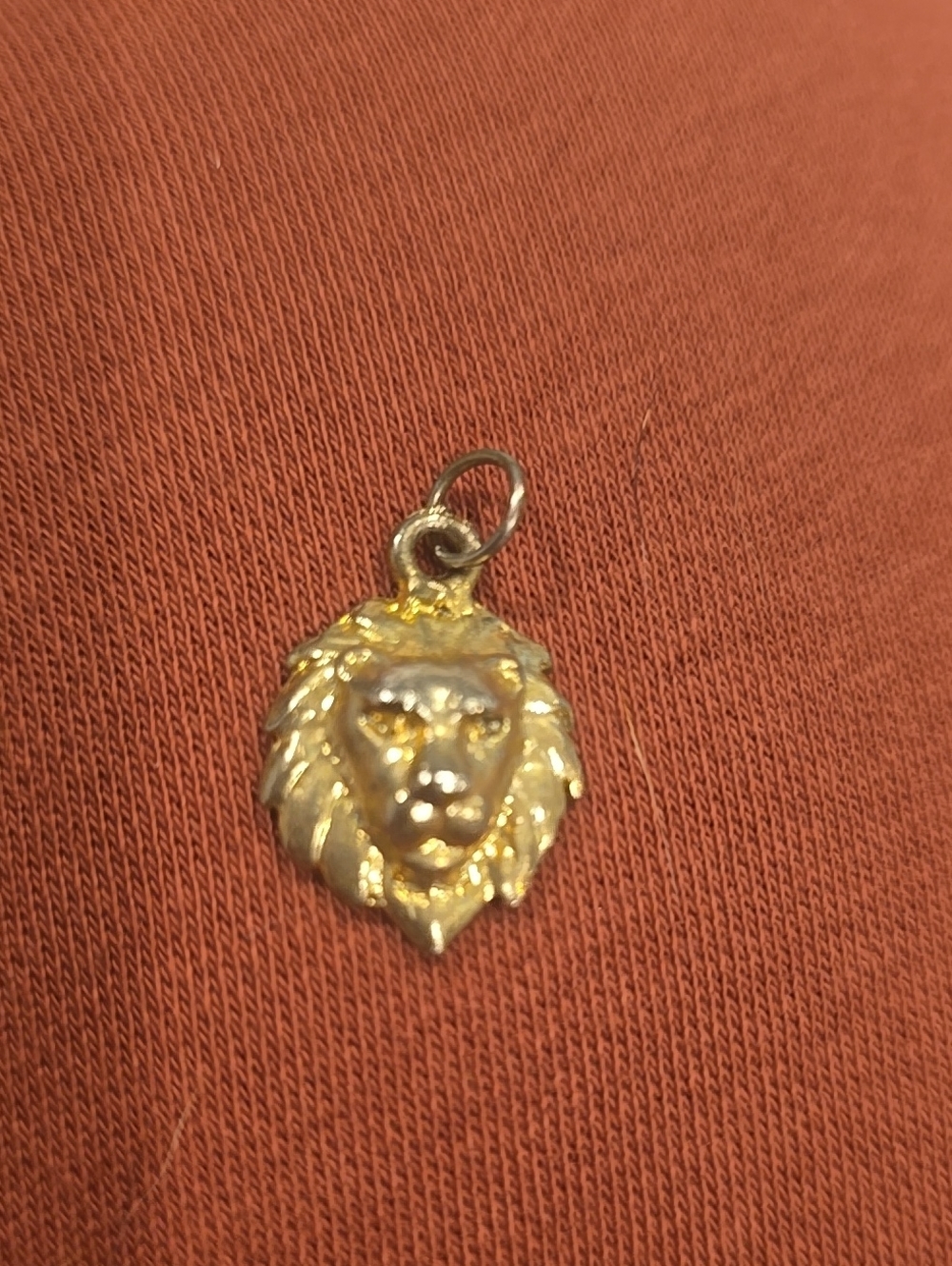 ❤️10/$40 Vintage Gold Tone Lion Head Pendant Charm - Women Jewelry